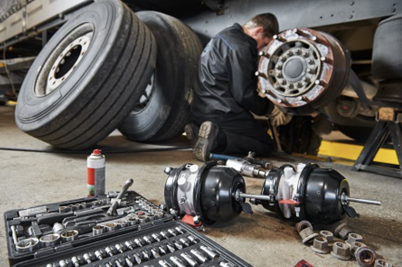this image shows truck brake repair in Tallahassee, FL